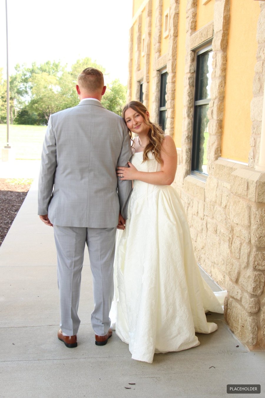 A couple walking together after the ceremony